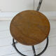 Vintage workshop chair in metal and wood, industrial style.