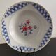 Set of 2 soup plates, Henri model, blue and red flowers Lunéville