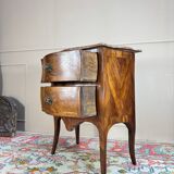Louis XV Period 18th Century Curved Marquetry Chest of Drawers