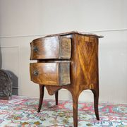 Louis XV Period 18th Century Curved Marquetry Chest of Drawers