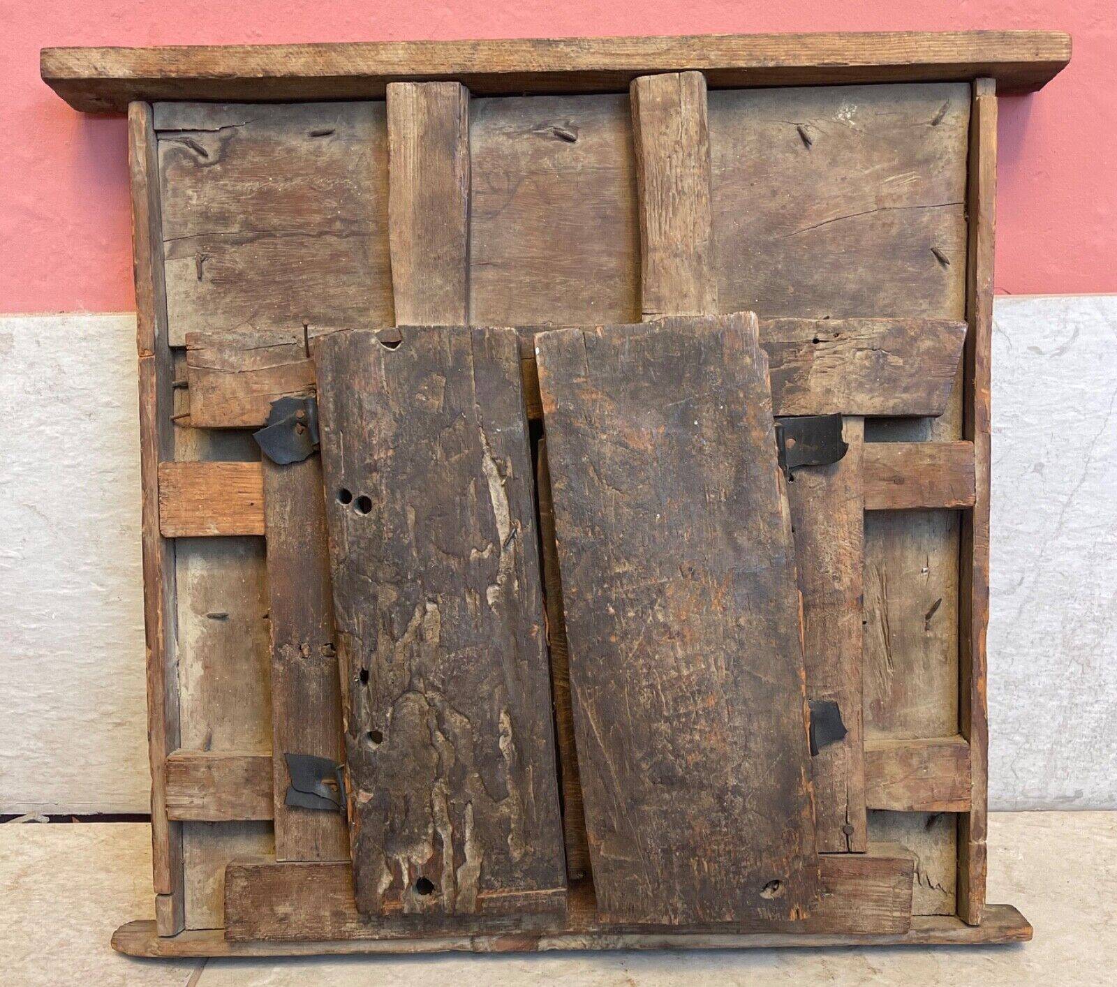 Old Indian window with carved decoration of flowers and foliage 19th century