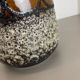 Large Pottery Fat Lava Multi-Color Floor Vase 408-40 Made by Scheurich, 1970s