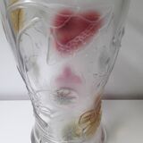 Vintage Luminarc decorated nasturtium vase (25cm) A1