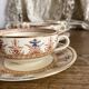 Tea cups and saucers in Sarreguemines ironstone "Derby"