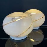 Murano glass table lamps Vetri Murano 004, Italy, 1970s, set of 2