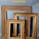 Old frame patinated stucco wood 58x50 foliage 41x33 or 34 cm + glass SB183