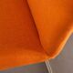 Chrome-plated steel and orange fabric armchair, Germany, 1980