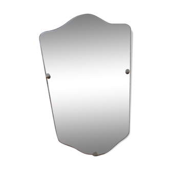Vintage mirror gendarme hat, with 3 fasteners 40x60cm