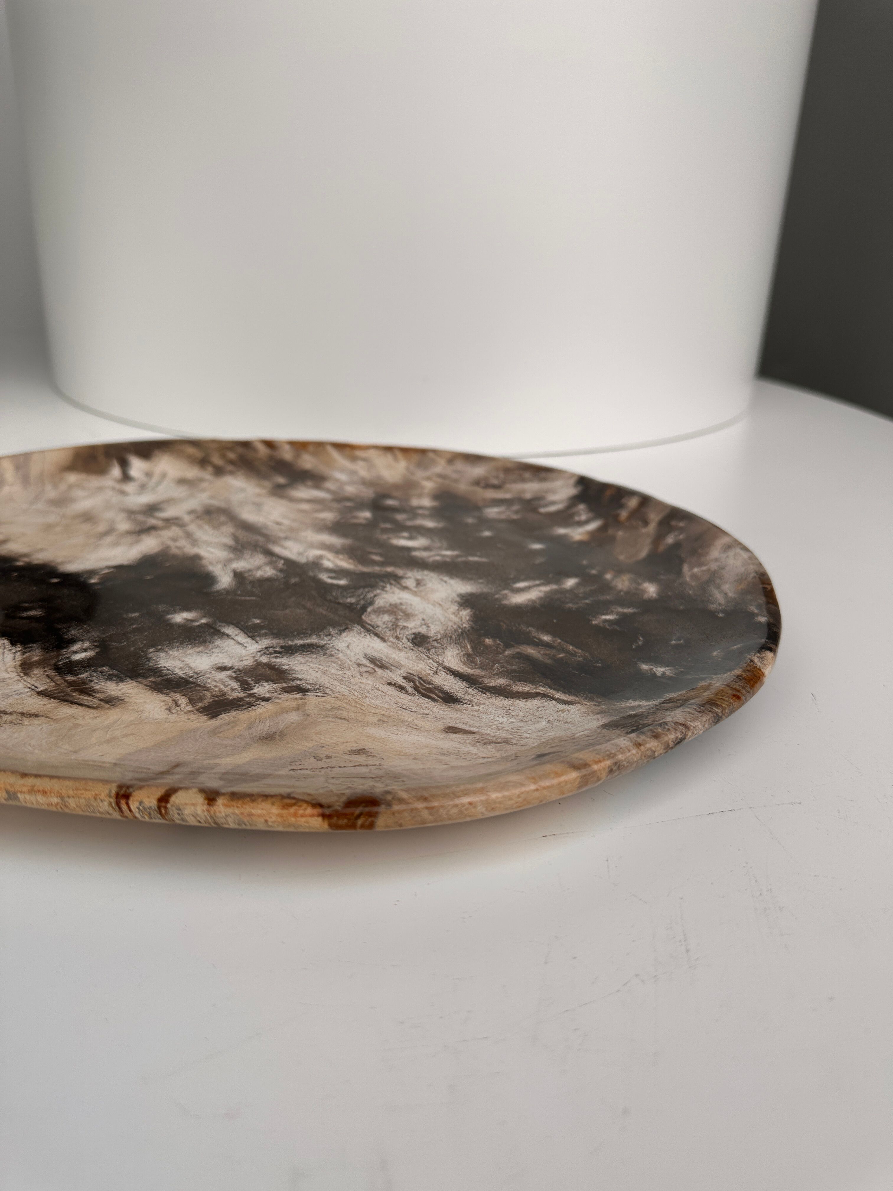 Very large empty pocket or petrified wooden flat