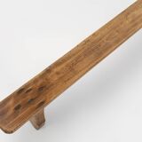 Rustic low bench in solid wood, France ca. 1850