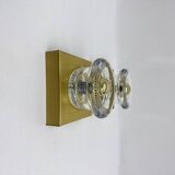 Vintage Peill & Putzler Ice glass Wall Lamp , 1970s