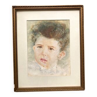 Portrait of young boy - vintage