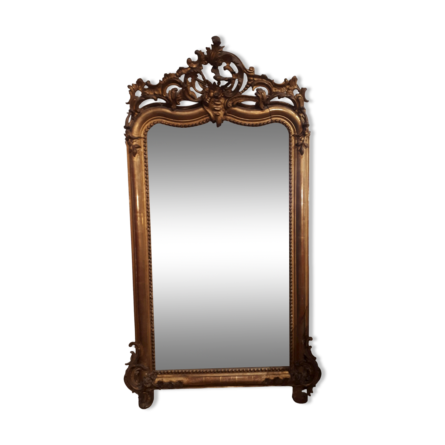 large mirror gilded fireplace eighteenth style