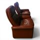 Pair of reclining lounge chairs DS 50 De Sede – Cognac Leather