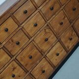 Large German Pine Industrial Apothecary / Shop Cabinet, 1950s
