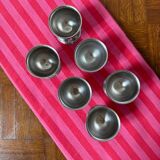 Set of 6 stainless steel egg cups