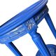 Table d'appoint ronde vintage en bois bleu / guéridon / support