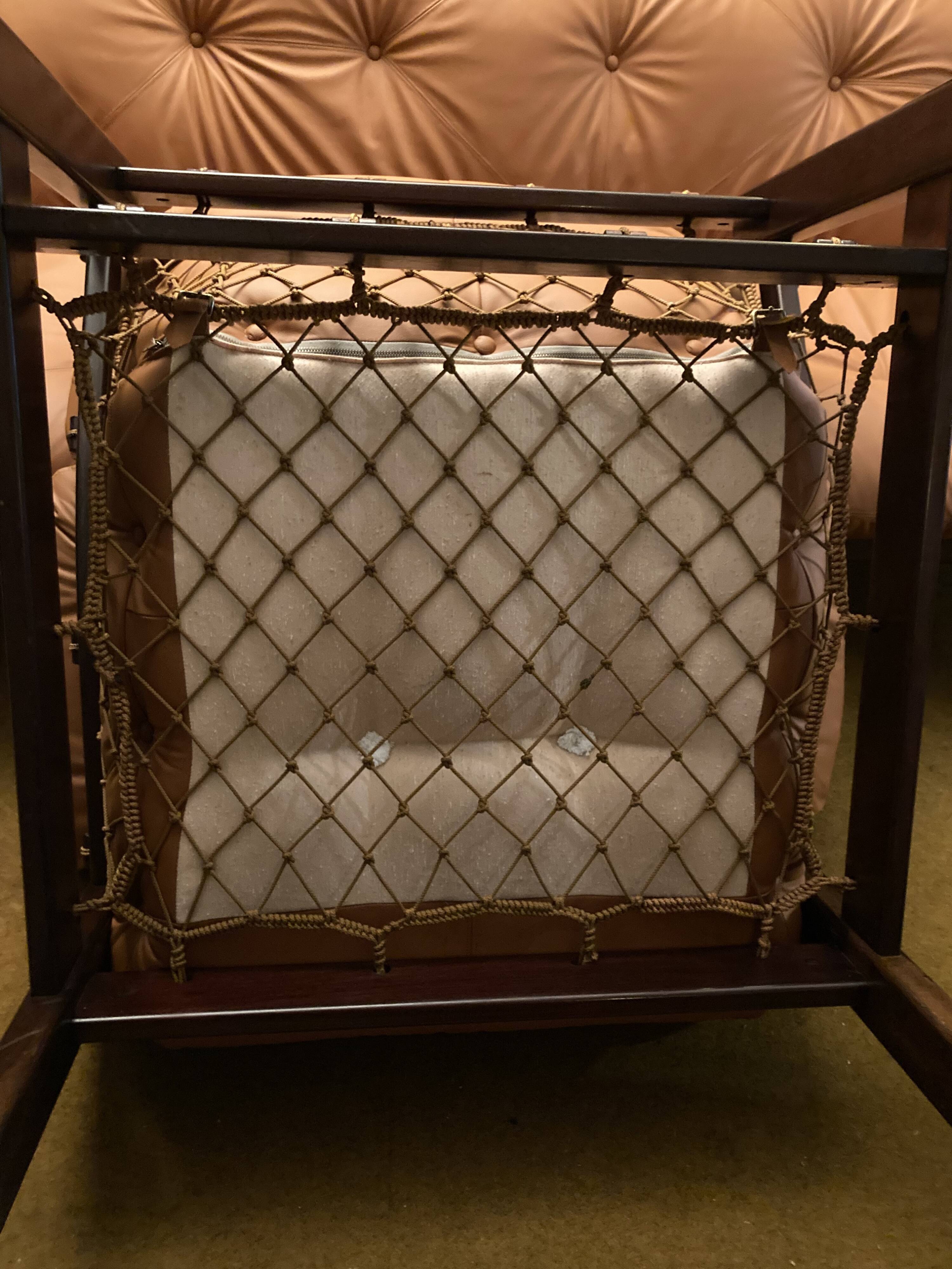 Rare set by JEAN GILLON, TIJUCA salon - 5 pieces - rosewood & leather