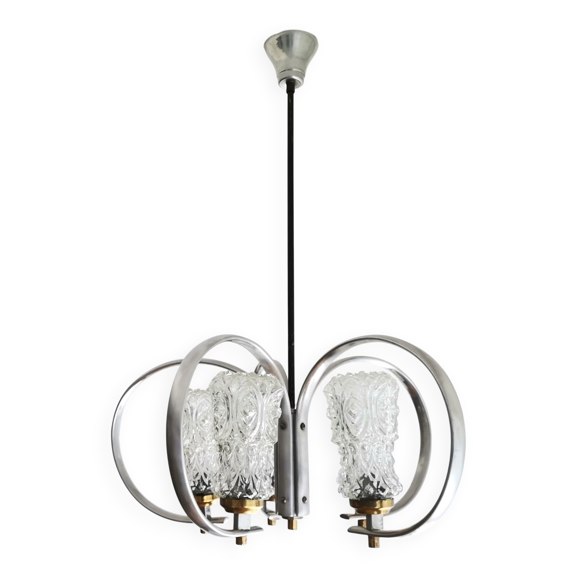 Lustre de plafond Sputnik vintage de l'ère spatiale