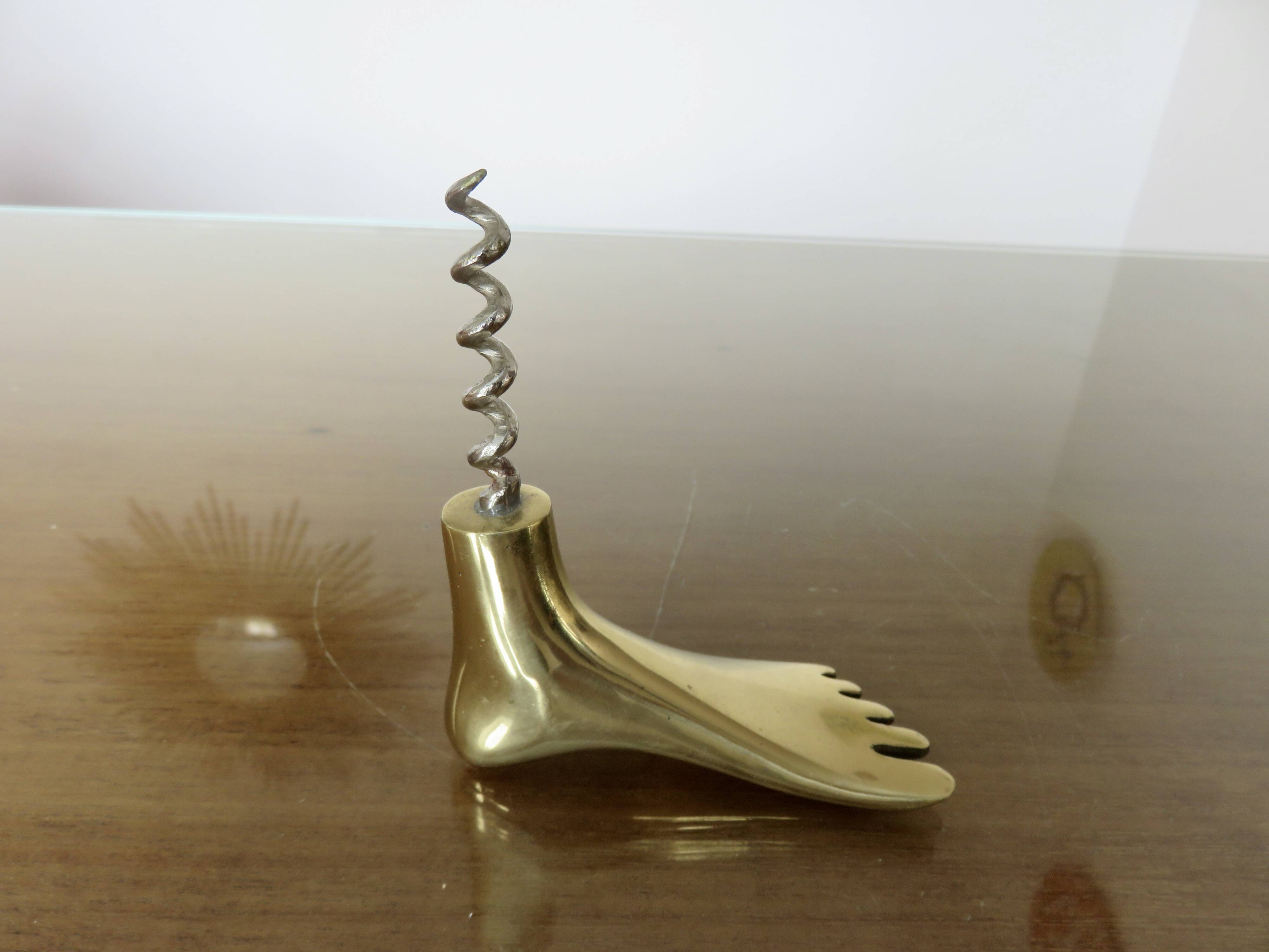 Carl Aubock, signed, necessary bar in gilded brass, Austria, 1950