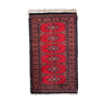 Tapis vintage Ouzbek Bukhara fait main 62cm x 106cm 1970s