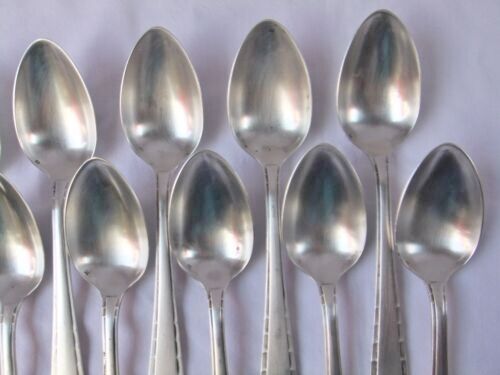 Spoons Ercuis silver metal covered service hallmark art deco