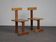 Rare pair of modernist T-back chairs, Netherlands, 1960s