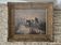 Oil on Canvas Landscape Horses Stream - Signed M.T. Flabault 1929