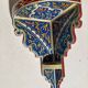 Painted Wood Corner Shelf