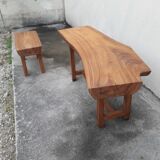 Duo of brutalist tables