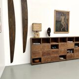 Meuble de métier ancien à 24 casiers