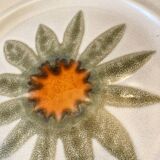 Vintage dessert plates, hand painted flower pattern