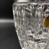 Crystal ice bucket and tongs
