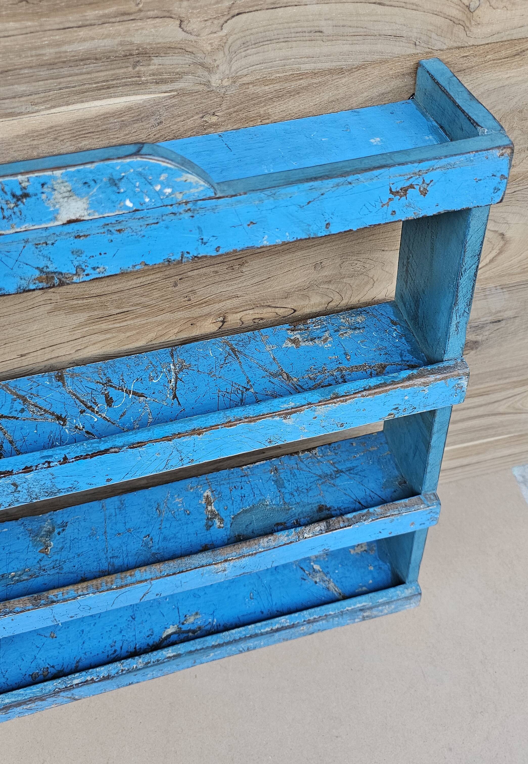Étagère murale en teck birman