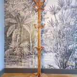 Rattan parrot coat rack