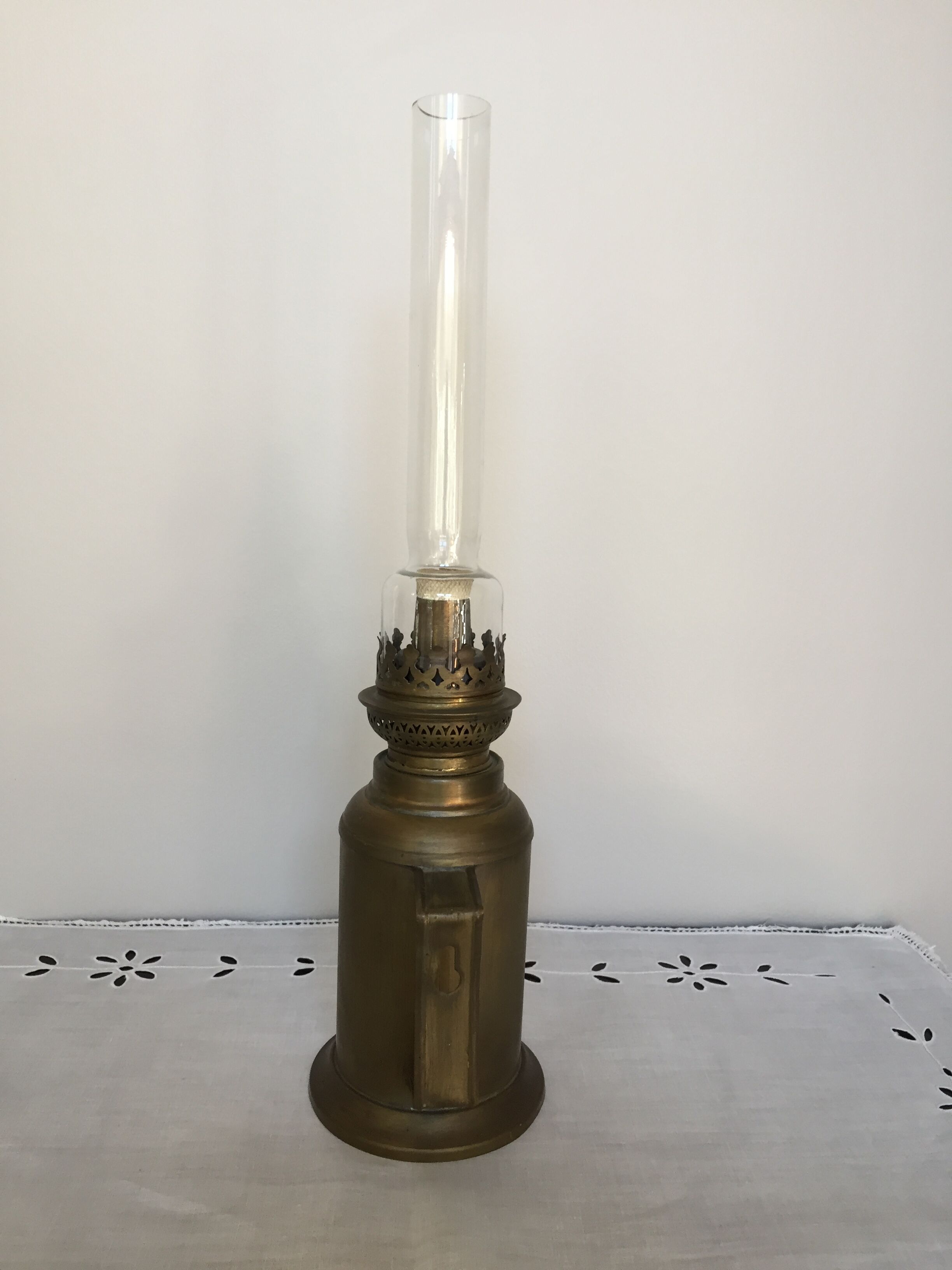 Brass old oil lamp