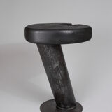 Solid wood sculptural side table, original contemporary design, logniture