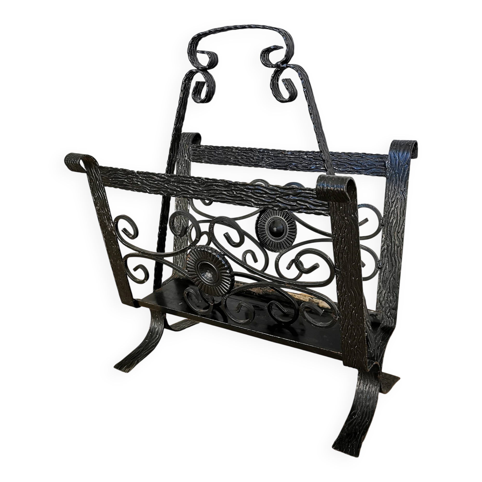 Porte-revues vintage en fonte