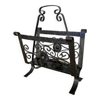 Vintage Iron Cast Magazine Rack: Handmade Gothic Home Decor