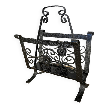 Vintage Iron Cast Magazine Rack: Handmade Gothic Home Decor