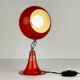 Vintage red metal Eyeball desk lamp, Italy, 1970s