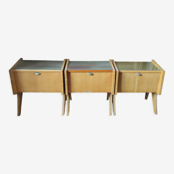 Ensemble de 3 chevets tables de nuit