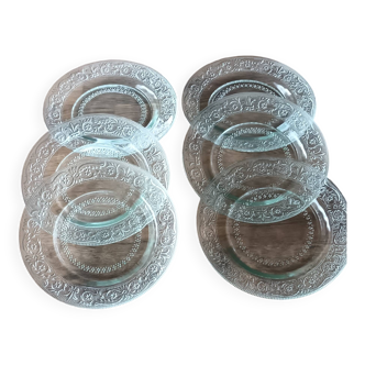 Assiettes plates transparentes