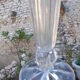 Antique footed glass vase