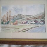 Watercolor signed jf aambroise