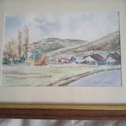 Watercolor signed jf aambroise