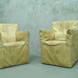 A pair of brutalist armchairs by Gerard van den Berg for Montis, 1970s