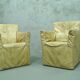 A pair of brutalist armchairs by Gerard van den Berg for Montis, 1970s