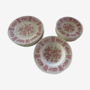 Pink English China plates