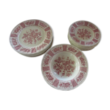Pink English China plates